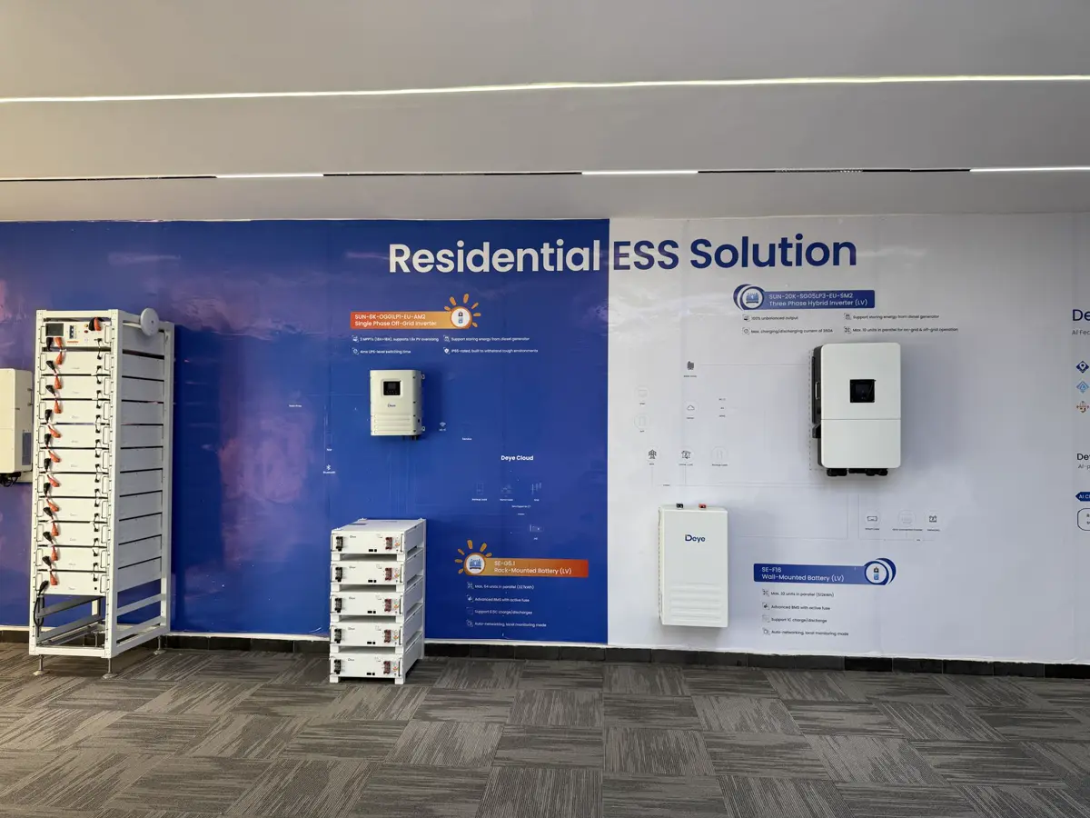 Deepoint exhibition room with solar energy products for African distributors